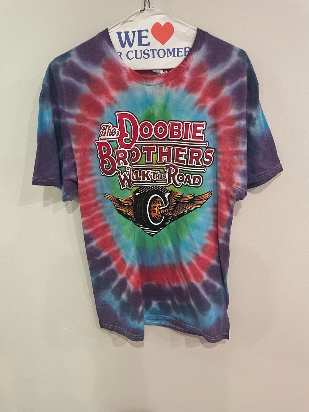 The Doobie Brothers Walk This Road Tie Dye Band Tee  T-Shirt Medium